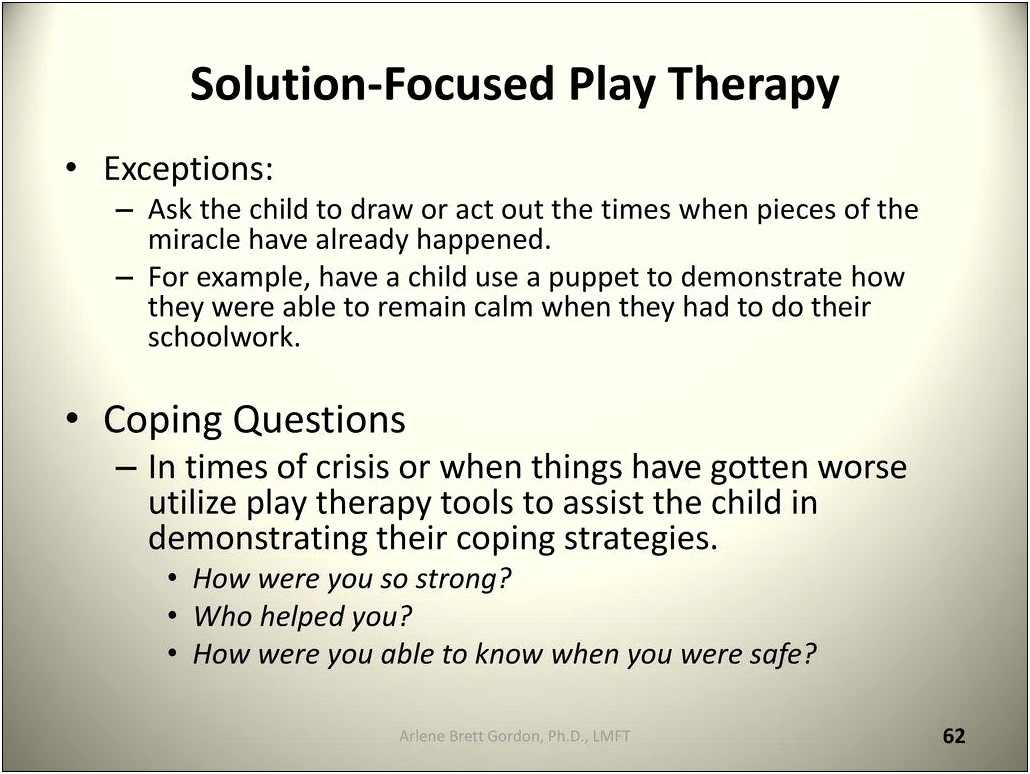 Solution Focused Therapy Treatment Plan Template