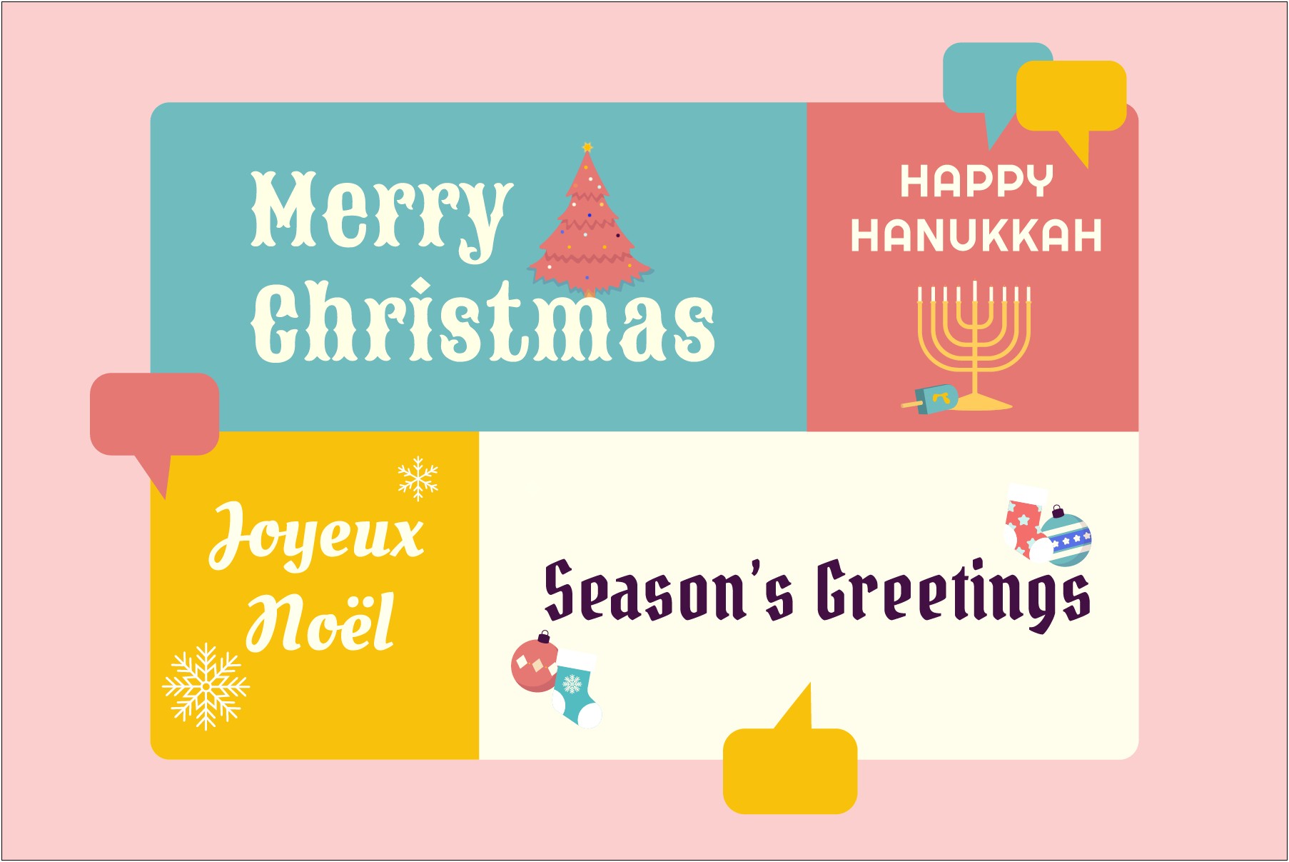 Sophisticated Holiday Greeting Template For Word