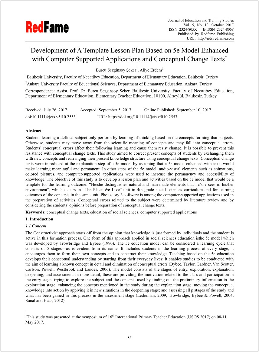 Special Education Coe Lesson Plan Template