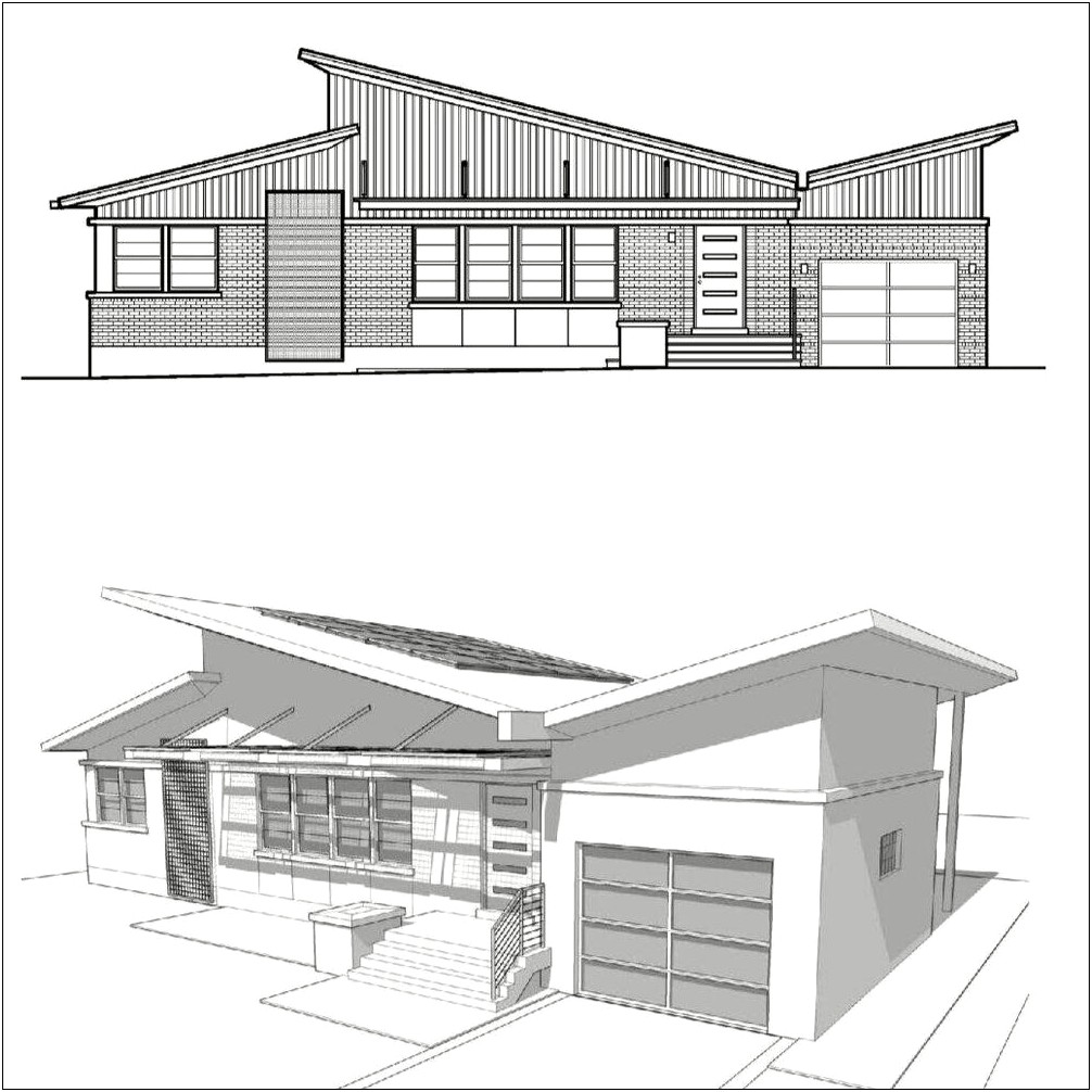 Split Entry House Plan Drawing Form Template