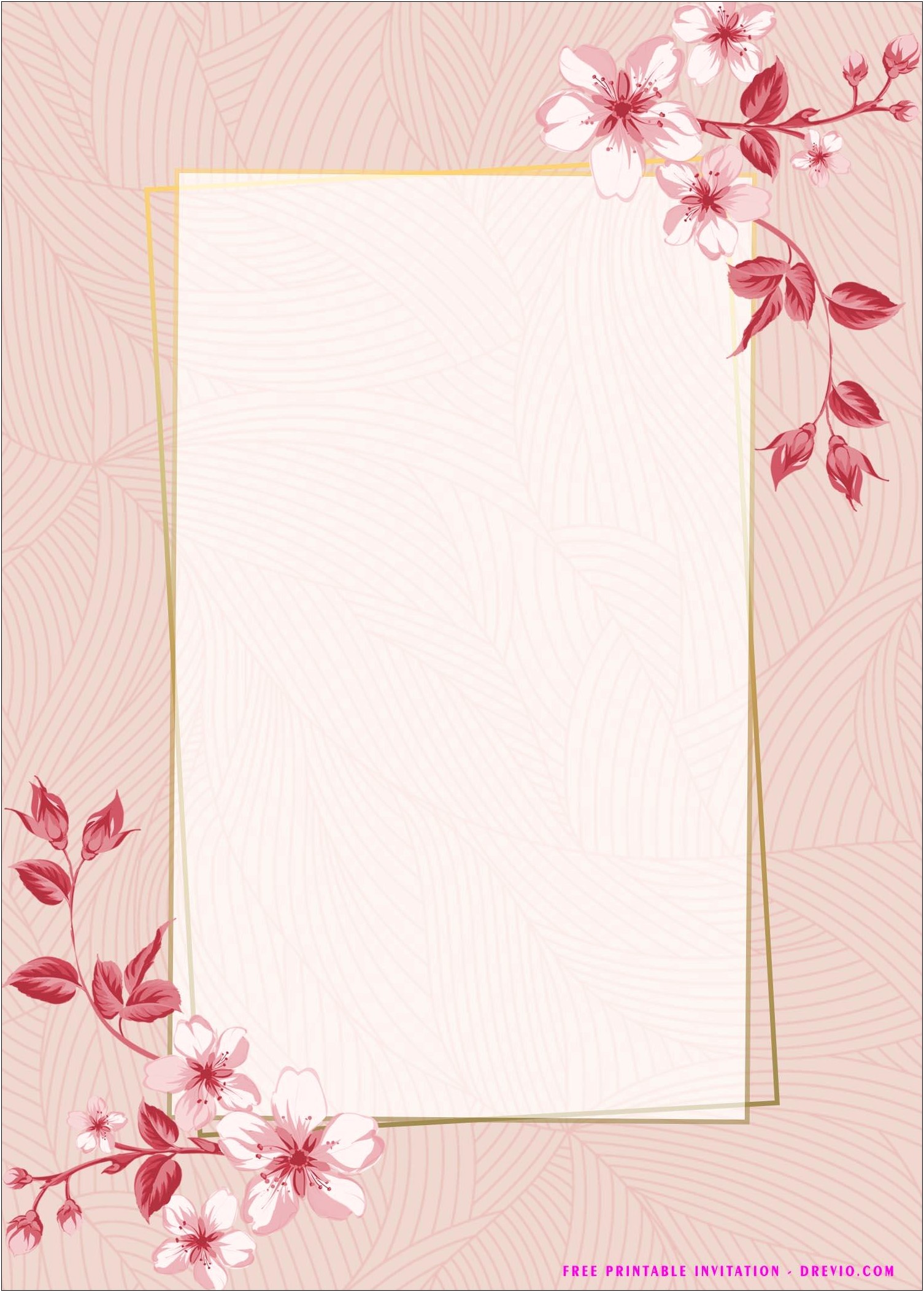 Spring Themed Plain Letter Paper Template