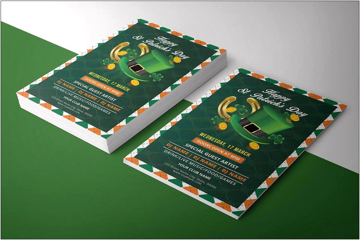 St Patrick's Day Party Invitation Word Template
