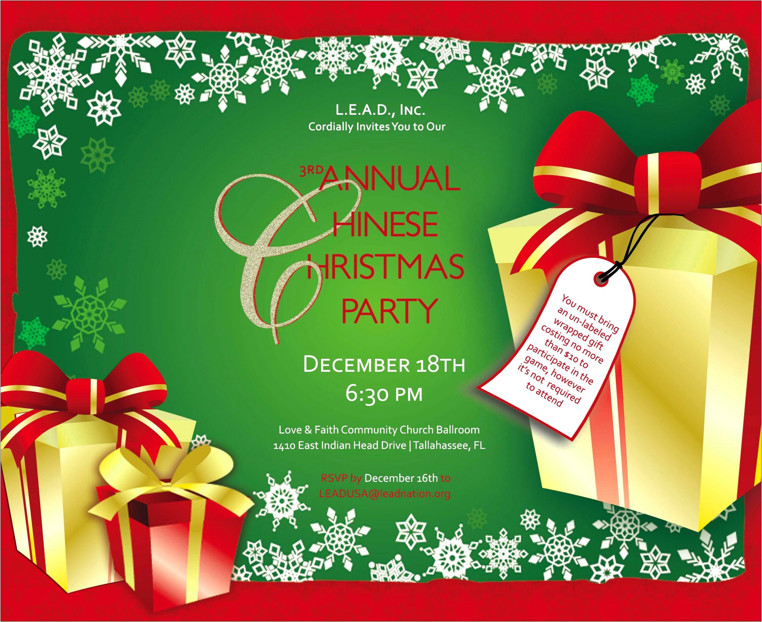 Staff Christmas Party Invitation Wording Sample Template