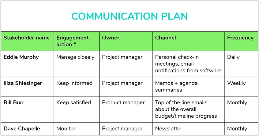 Stakeholder Analysis And Management Plan Template Guidelines