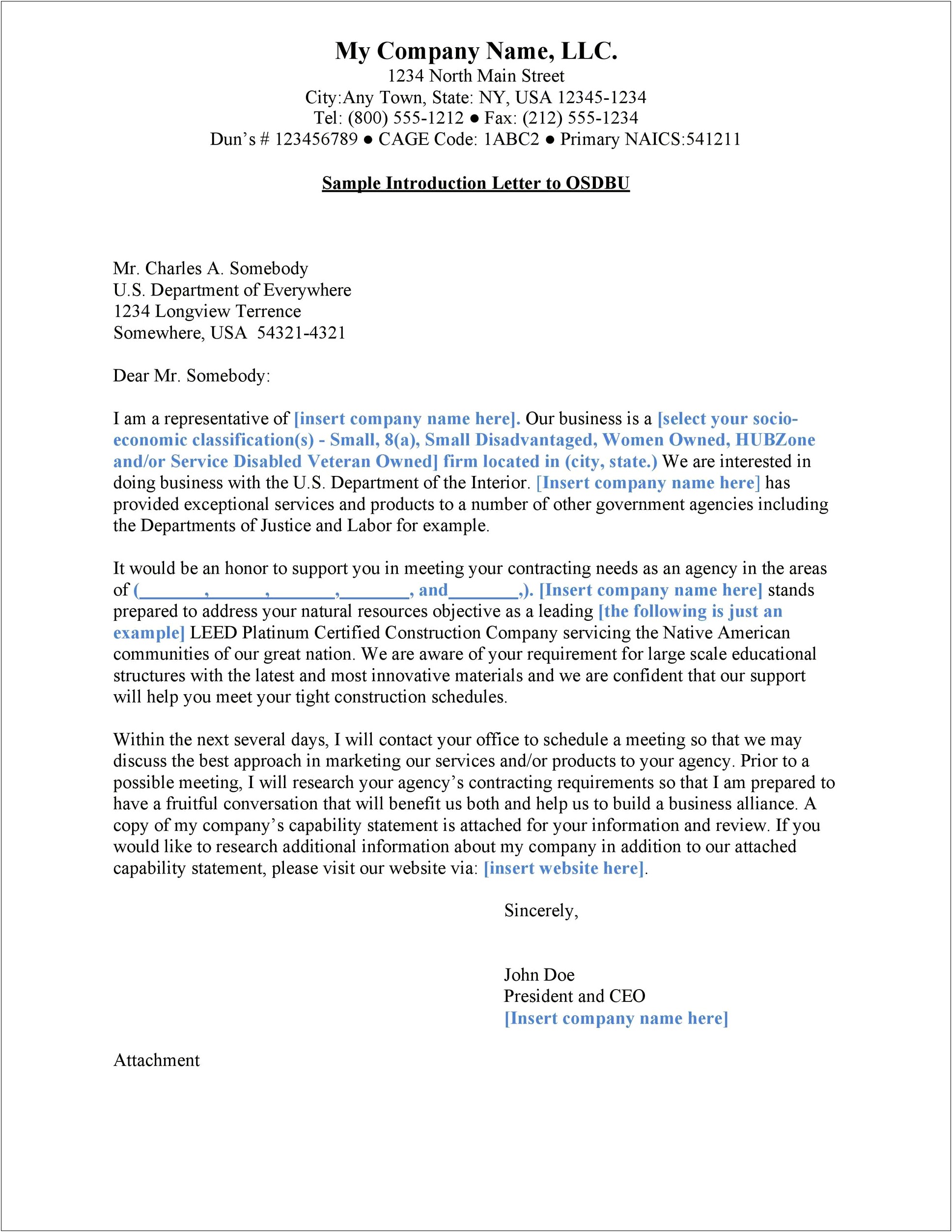 Standard Business Letter Template Opens Source