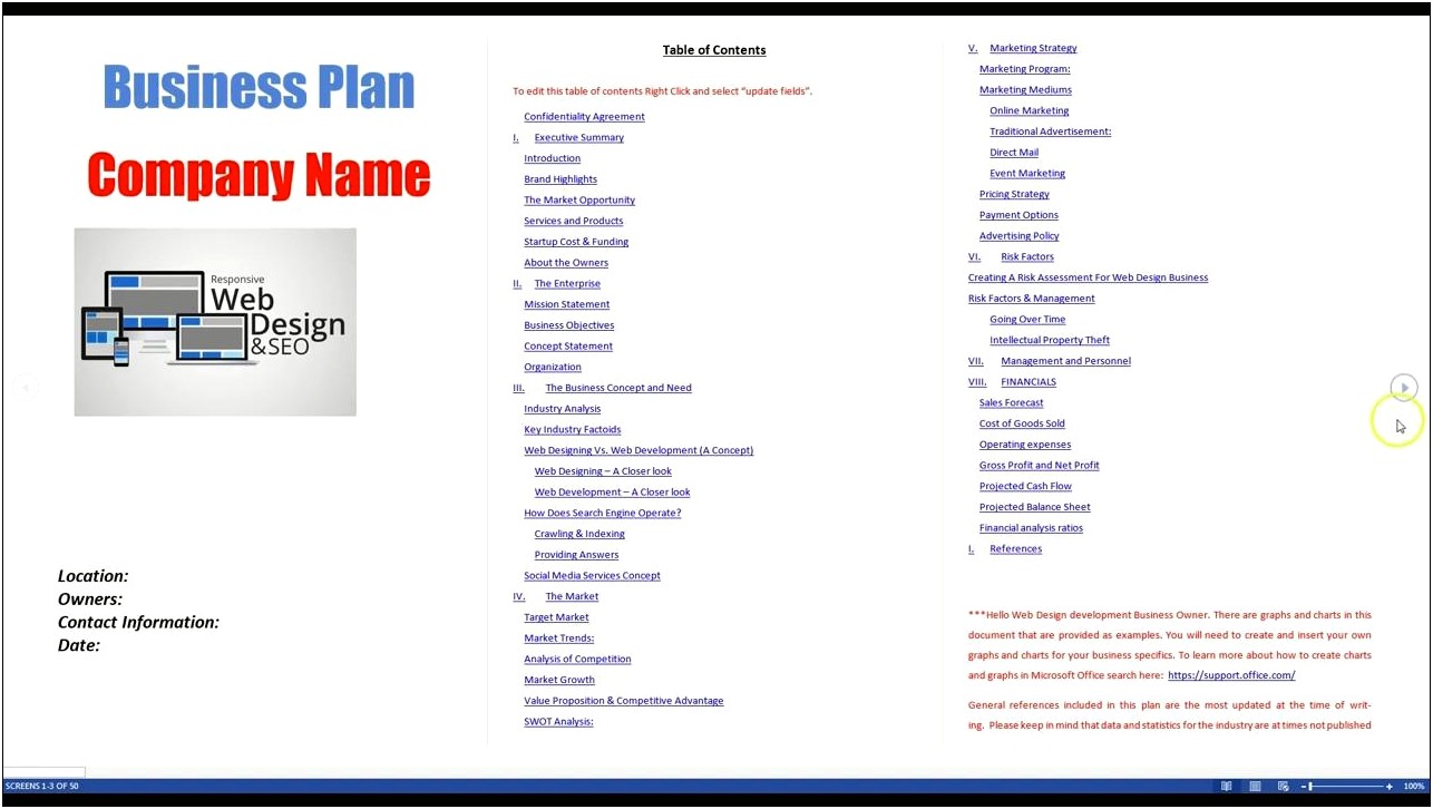 Stanford Business School Business Plan Template