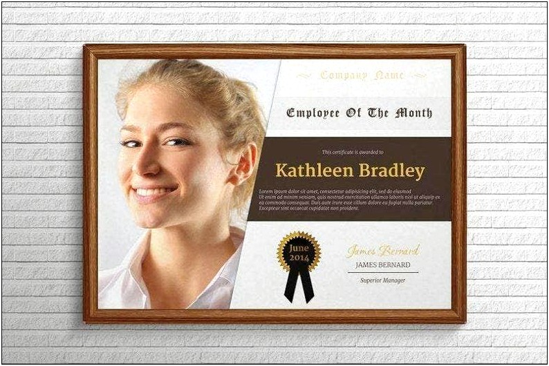 Star Of The Month Certificate Template Word