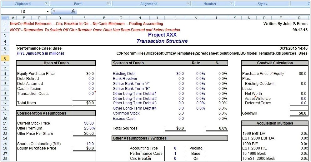 Start Up Business Plan Template Excel