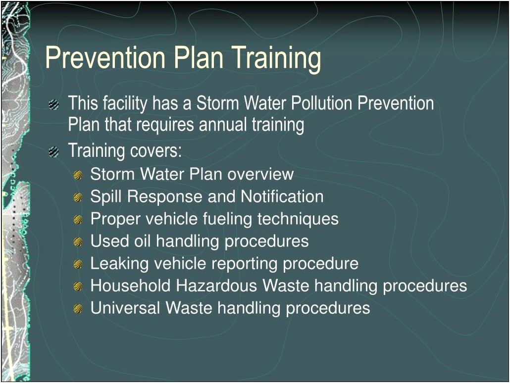 Stormwater Pollution Prevention Plan Template California