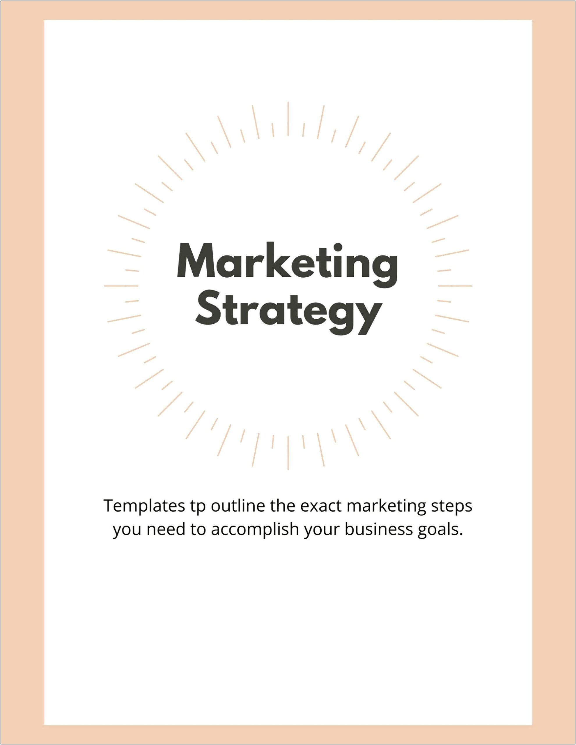 Strategic Plan Template For Business Printable