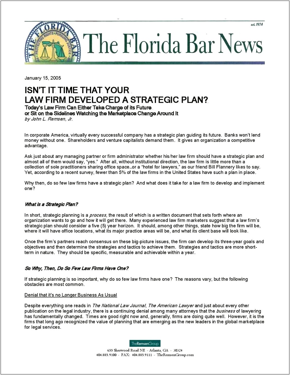 Strategic Planning Template For Law Firms