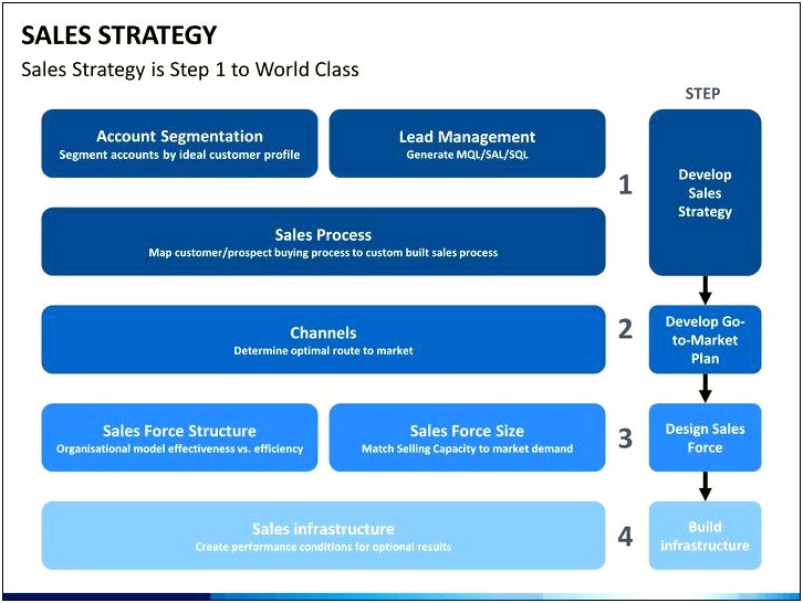 Strategic Sales Plan Template Blue Sheet