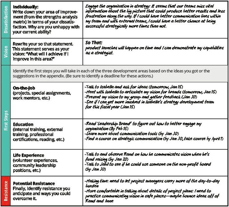 Strategic Training And Development Plan Template