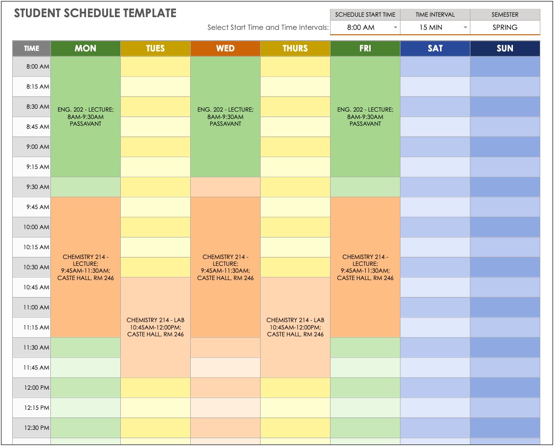 Study Plan Schedule Template Google Docs