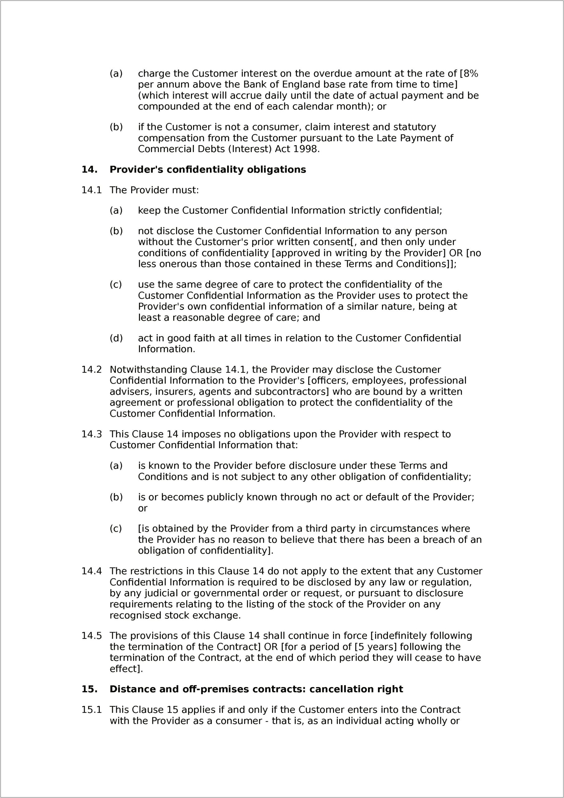 Subcontractor Agreement Cleaning Template Microsoft Word