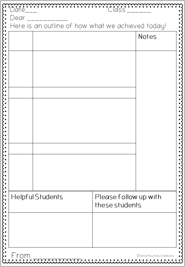 Substitute Teacher Lesson Plan Template Pdf