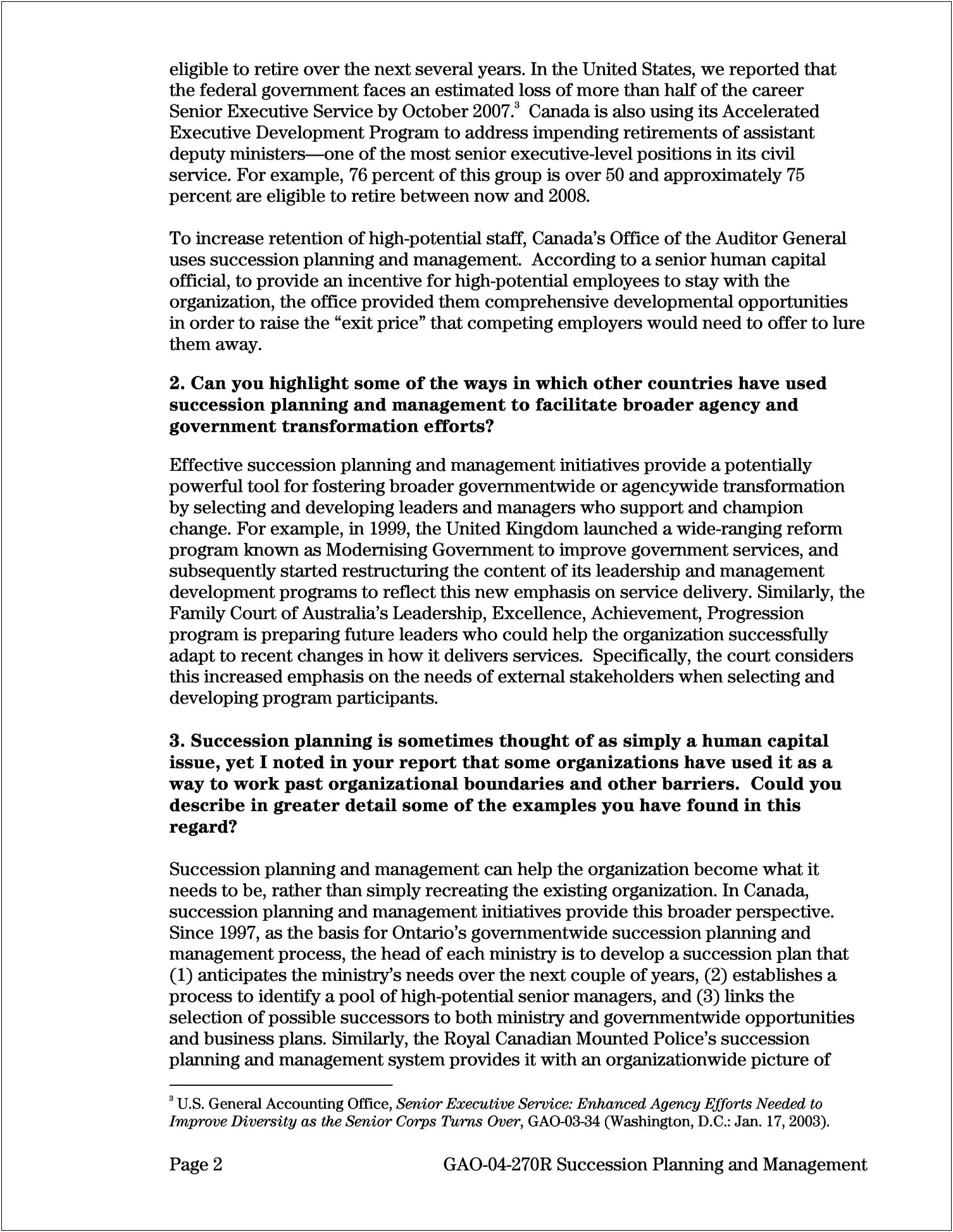 Succession Planning Template For Government Agencies