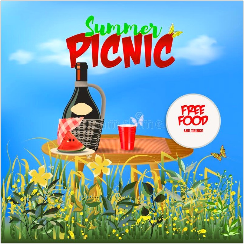 Summer Lobster Picnic Flyer Template Word