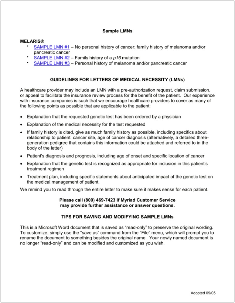 Supplier Letter Of Medical Necessity Template Doc