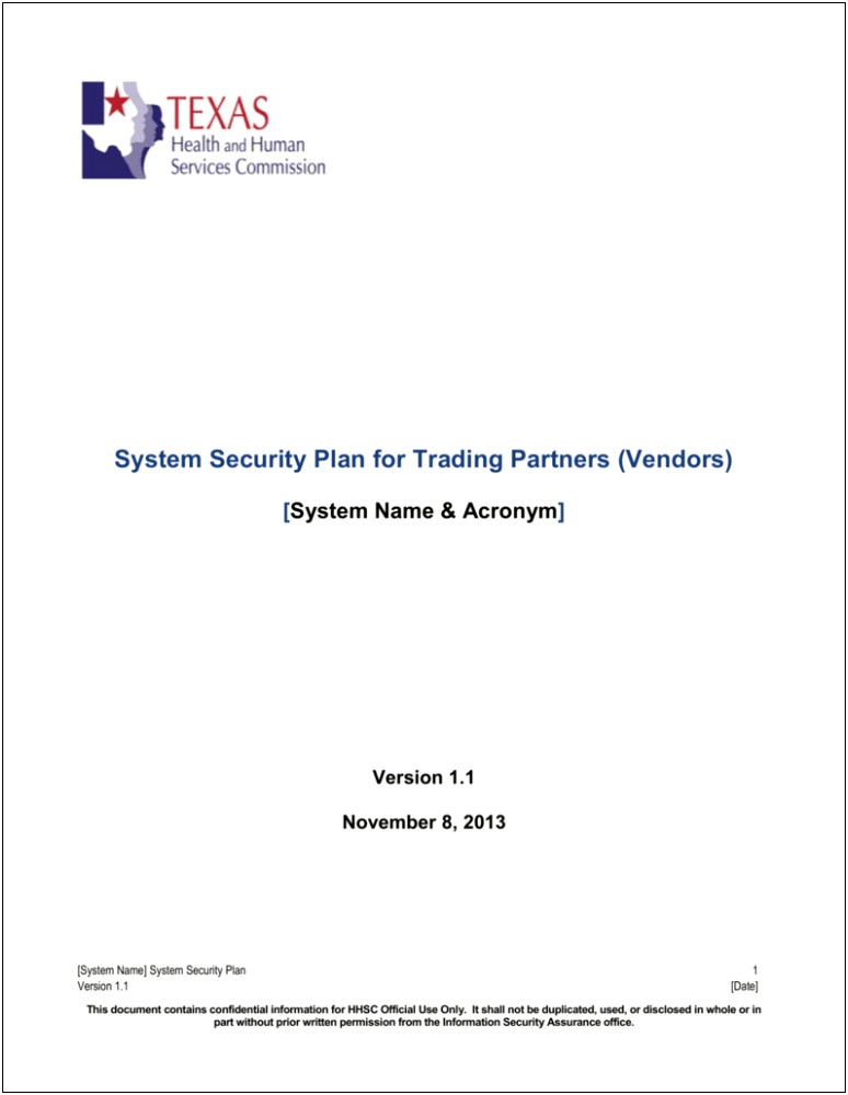 System Security Plan Template Nist 800 53