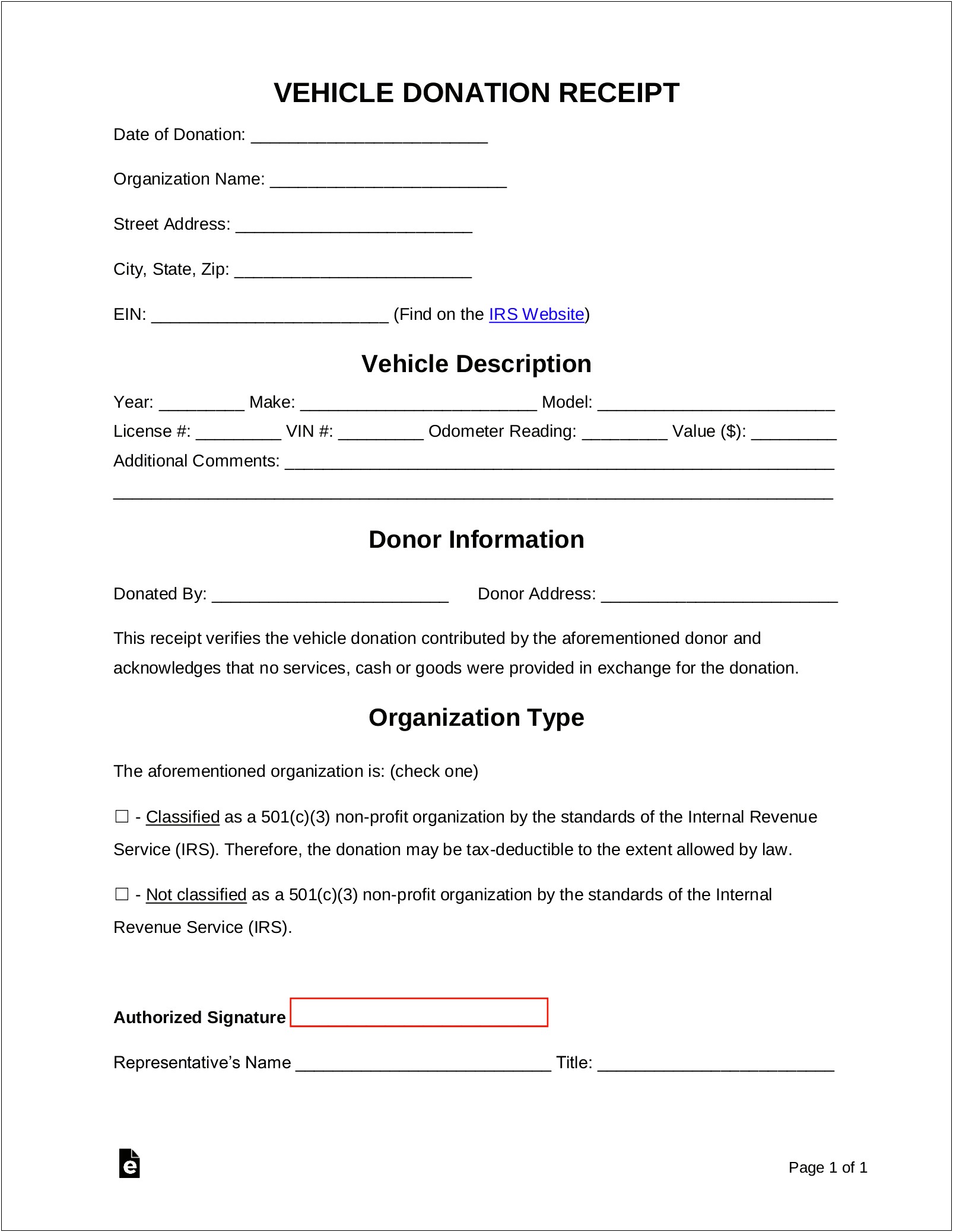 Tax Write Off Donation Letter Template With Receipt