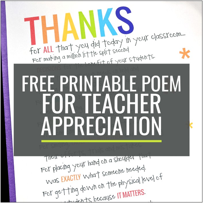 Teacher Appreciation Letter Template From Student Coloring