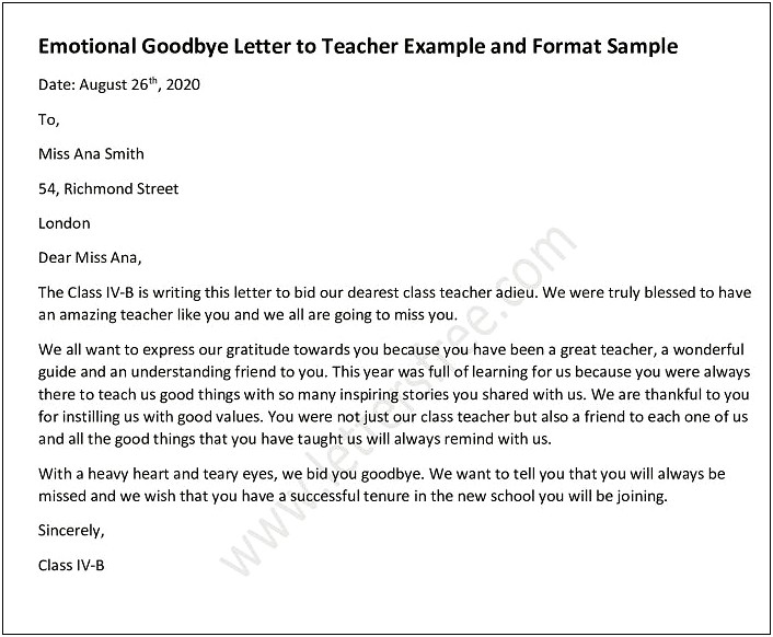 Teacher Letter Of Introduction To Parents Template