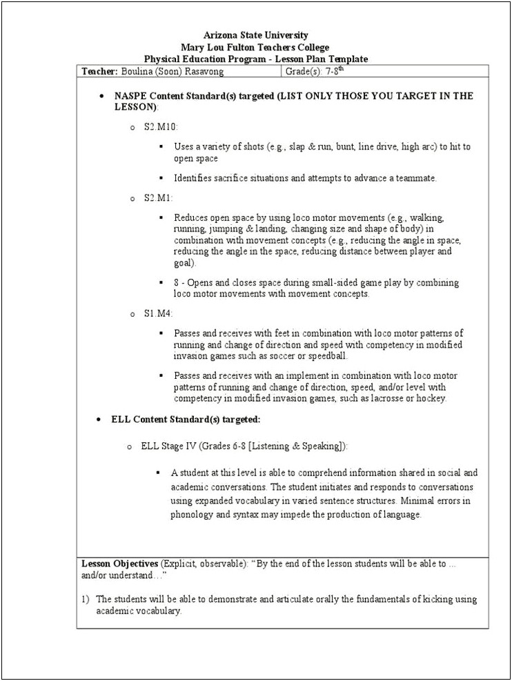 Teachers College Small Group Lesson Plan Template