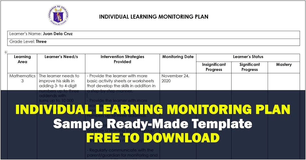 Teaching Strategies Weekly Planning Form Template