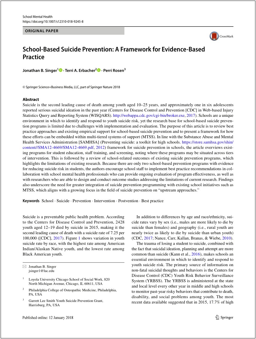 Teen Suicide Safety Plan Template California