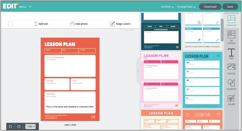 Template Aea 267 Iowapages Org Lesson Plan