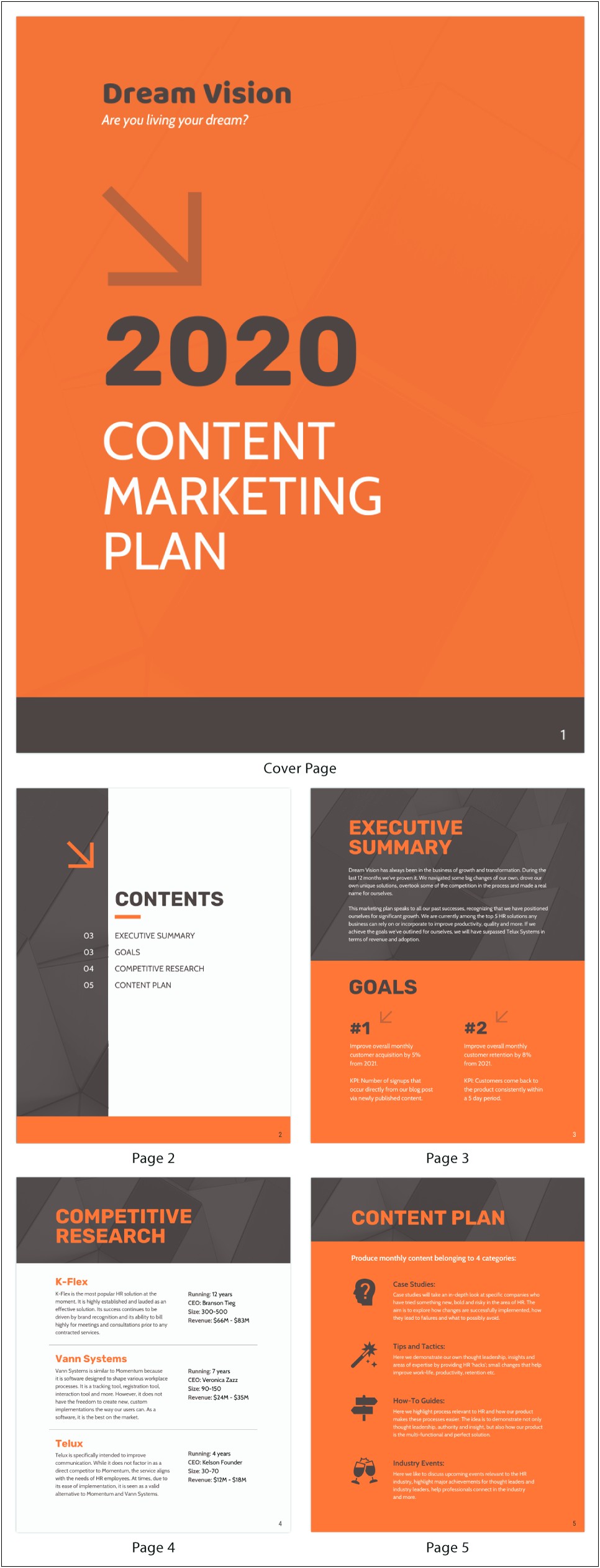 Template Content Plan For Your Business