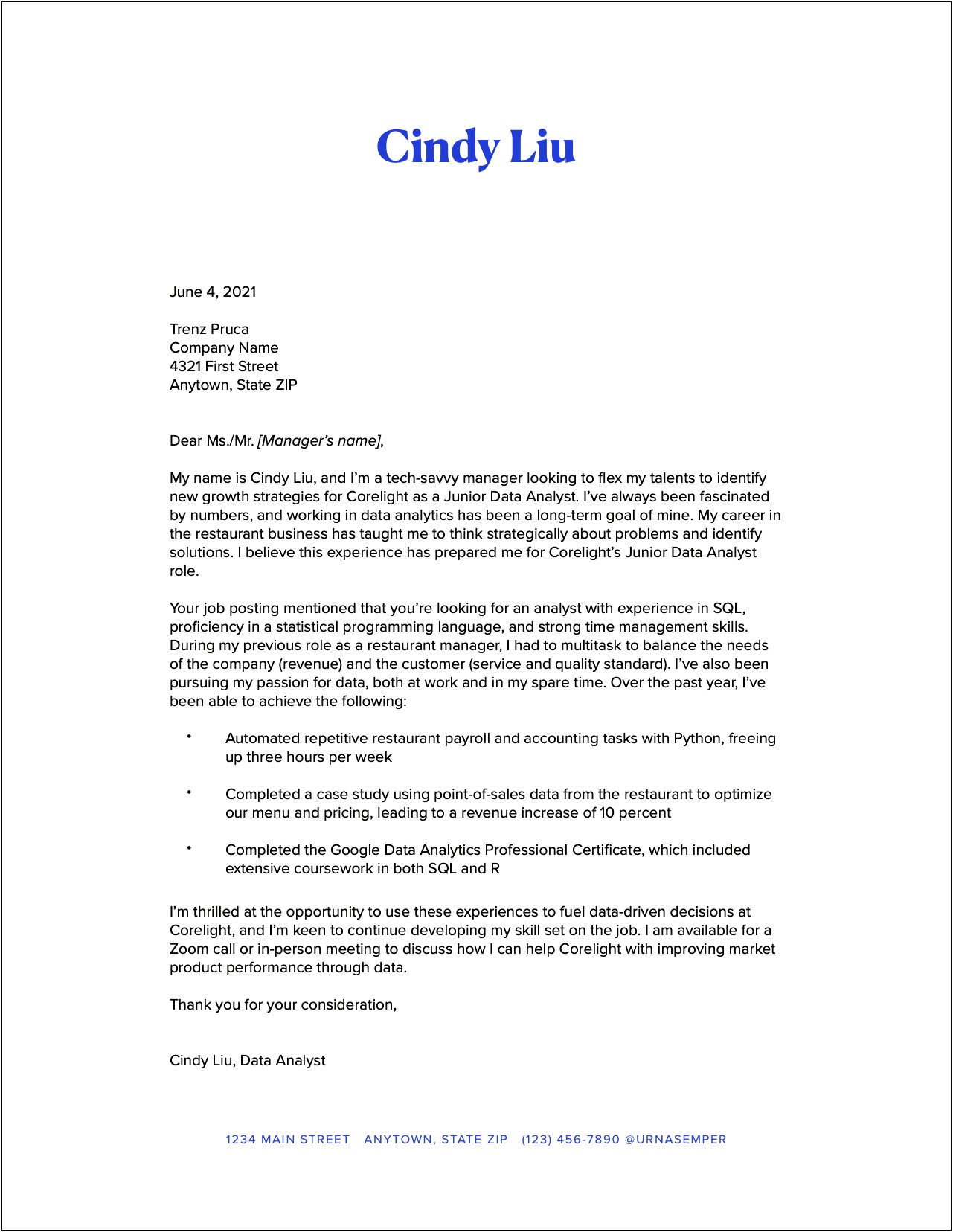 Template Cover Letter Faculty Application Business School