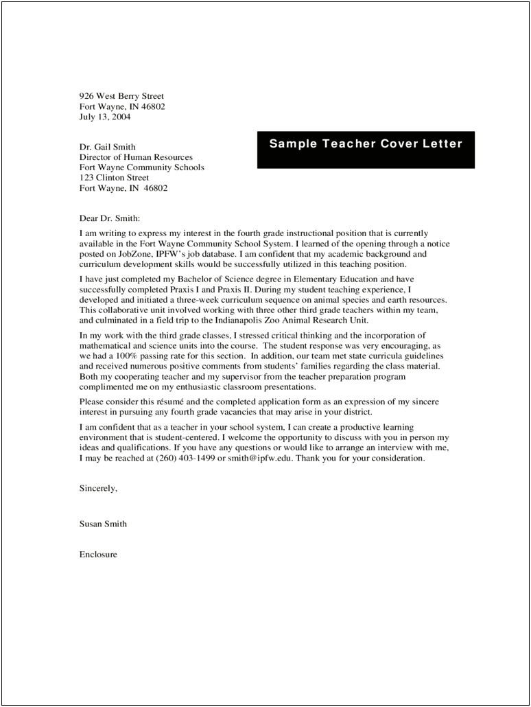 Template Cover Letter For English Class