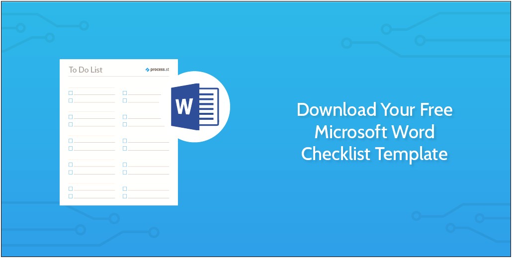 Template For A Checklist In Word 2013