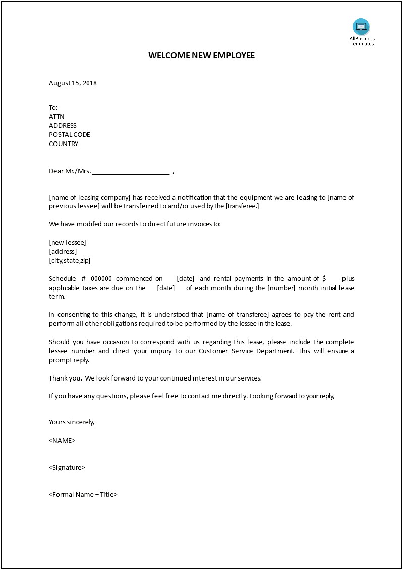 Template For Business Letter Of Introduction