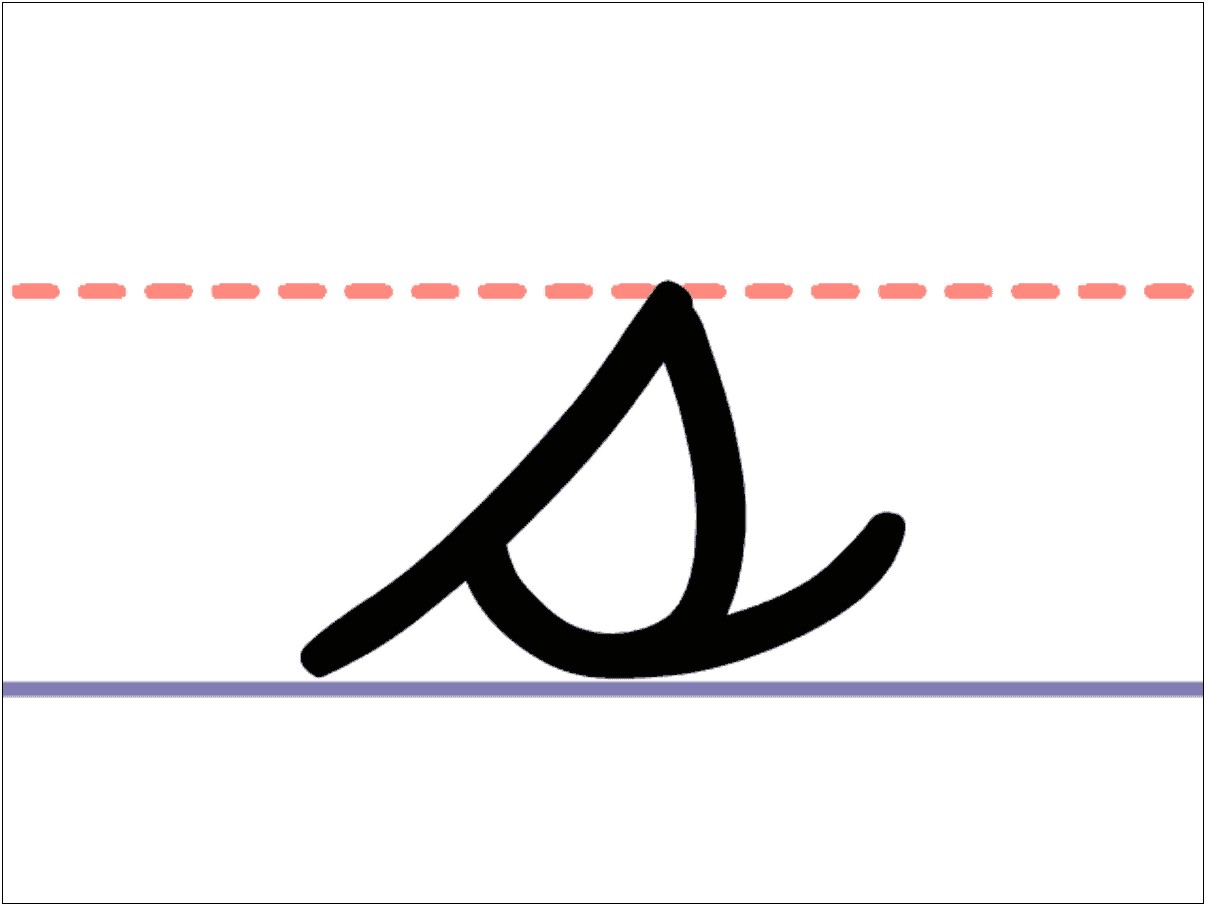 Template For Cursive Letter Lower Case S