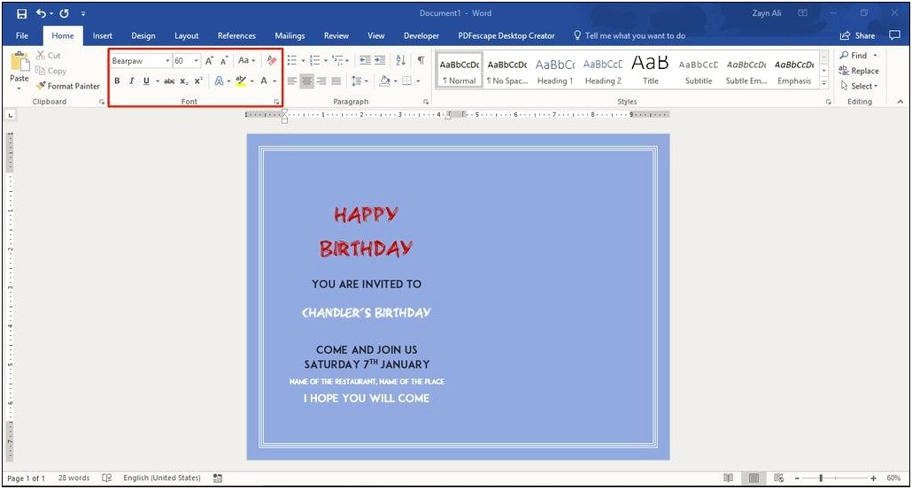 Template For Greeting Cards On Word On Mac