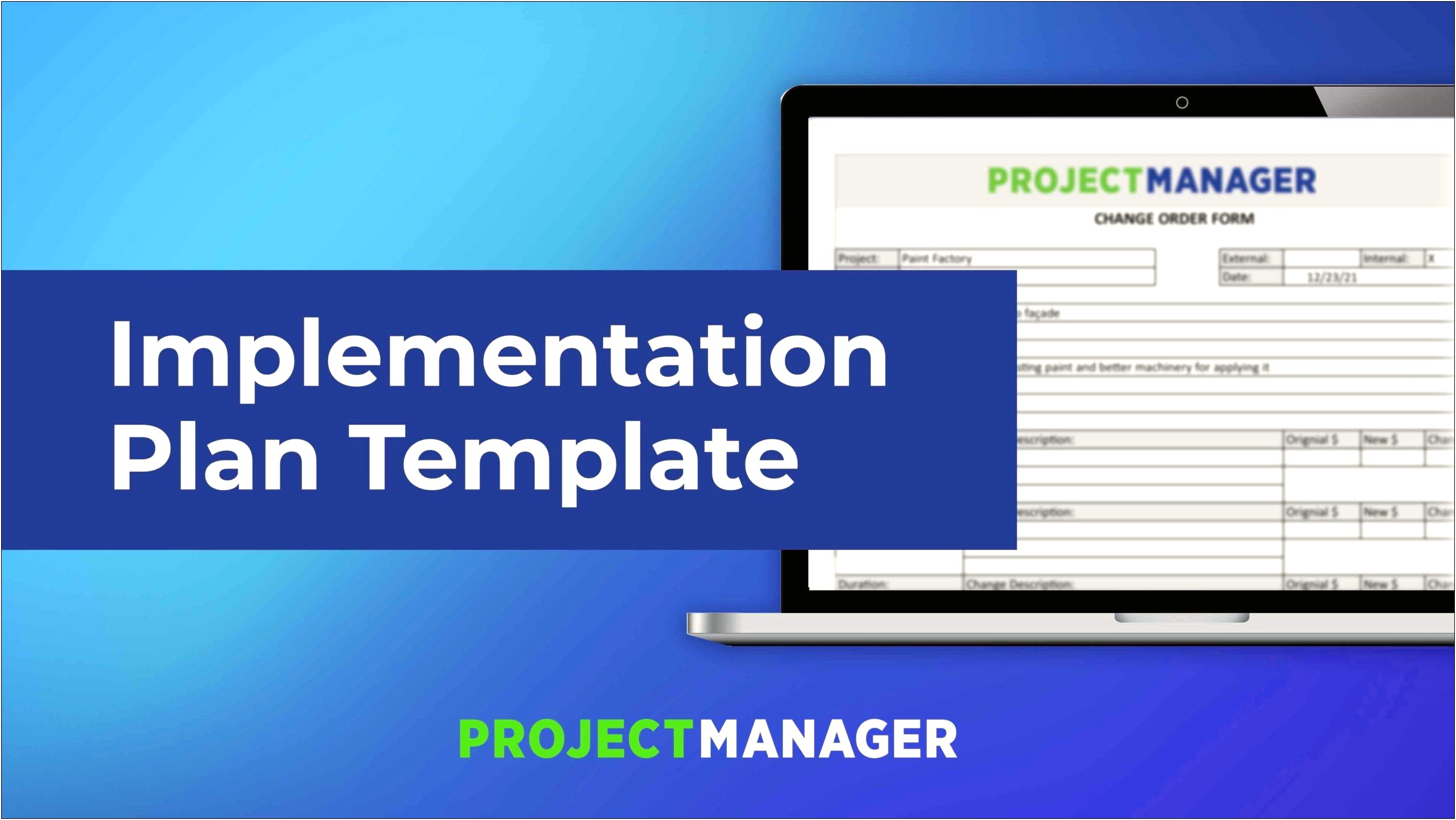 Template For Information Technology Implementation Plan