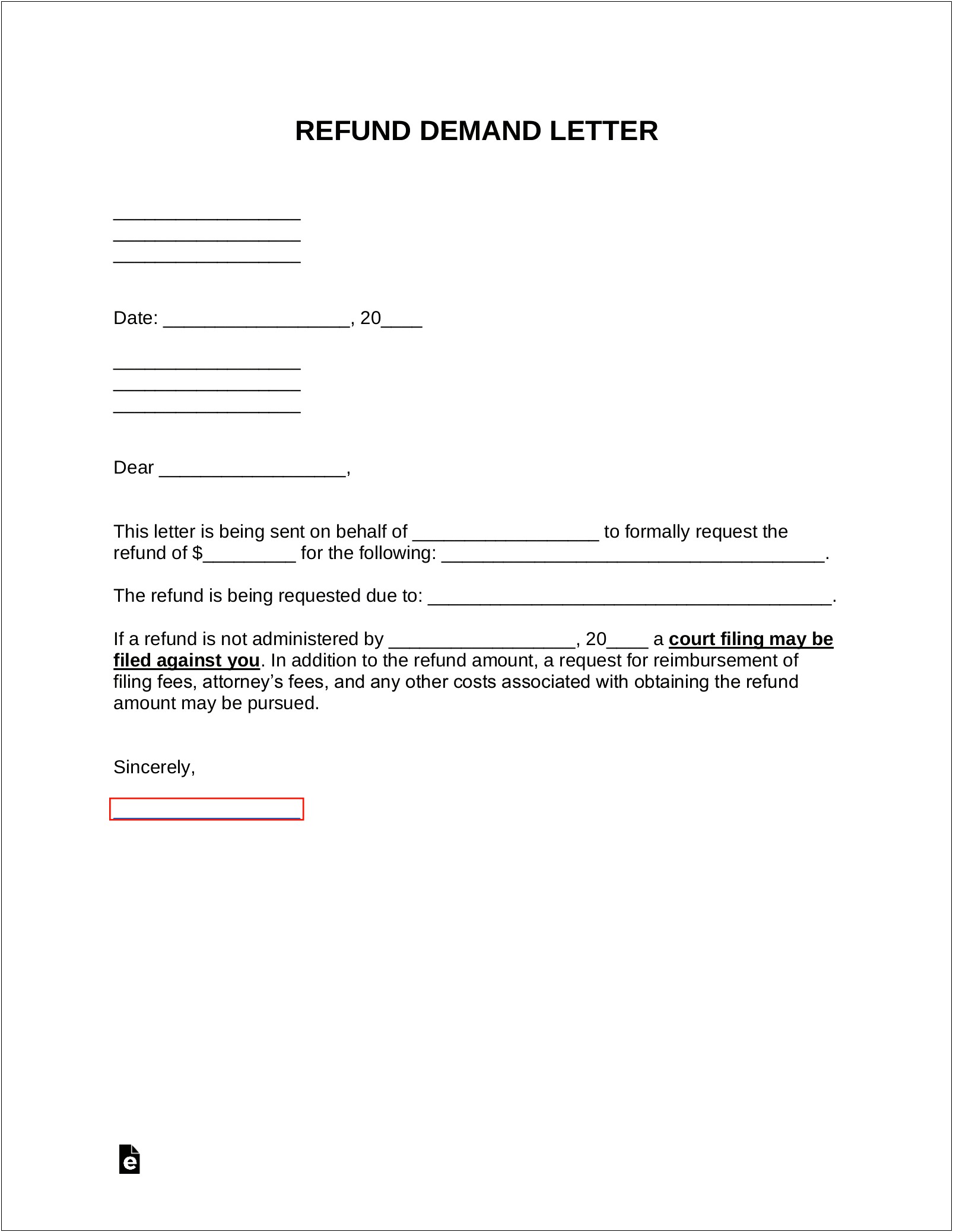 Template For Letter Before Tax Return