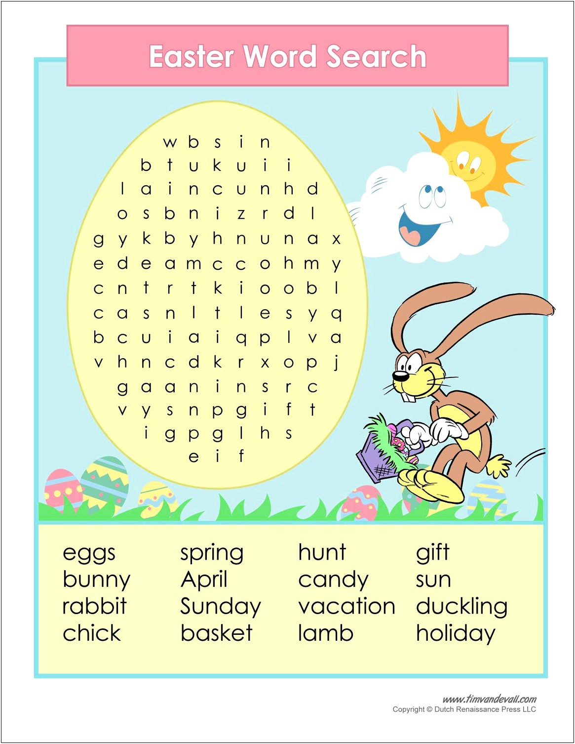Template For Making A Word Search