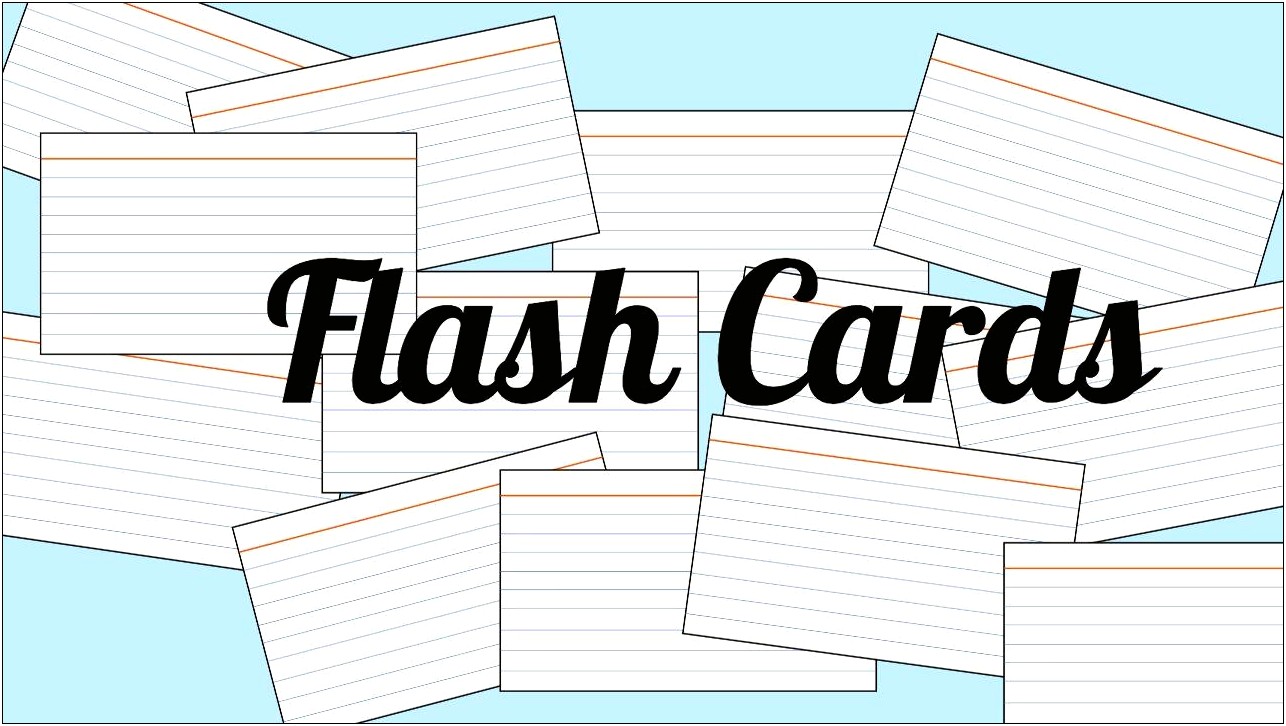 Template For Making Flashcards In Word