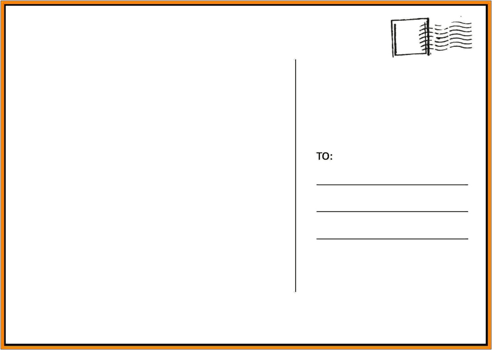 Template For Post Card In Word