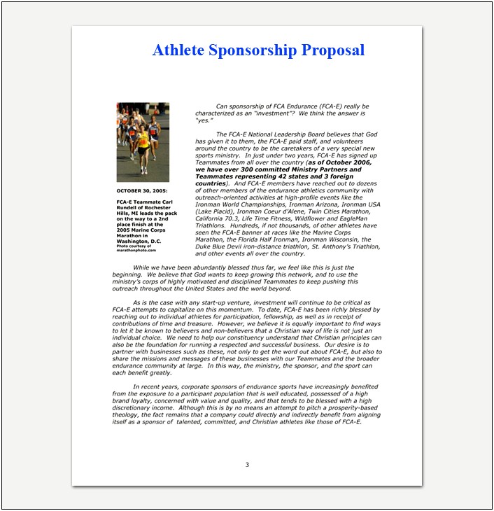 Template For Sponsorship Proposal Letter For Business Ads