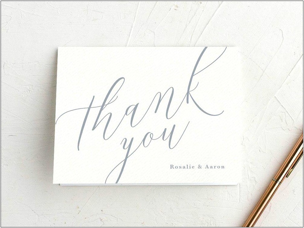 Template For Thank You Letter After Wedding