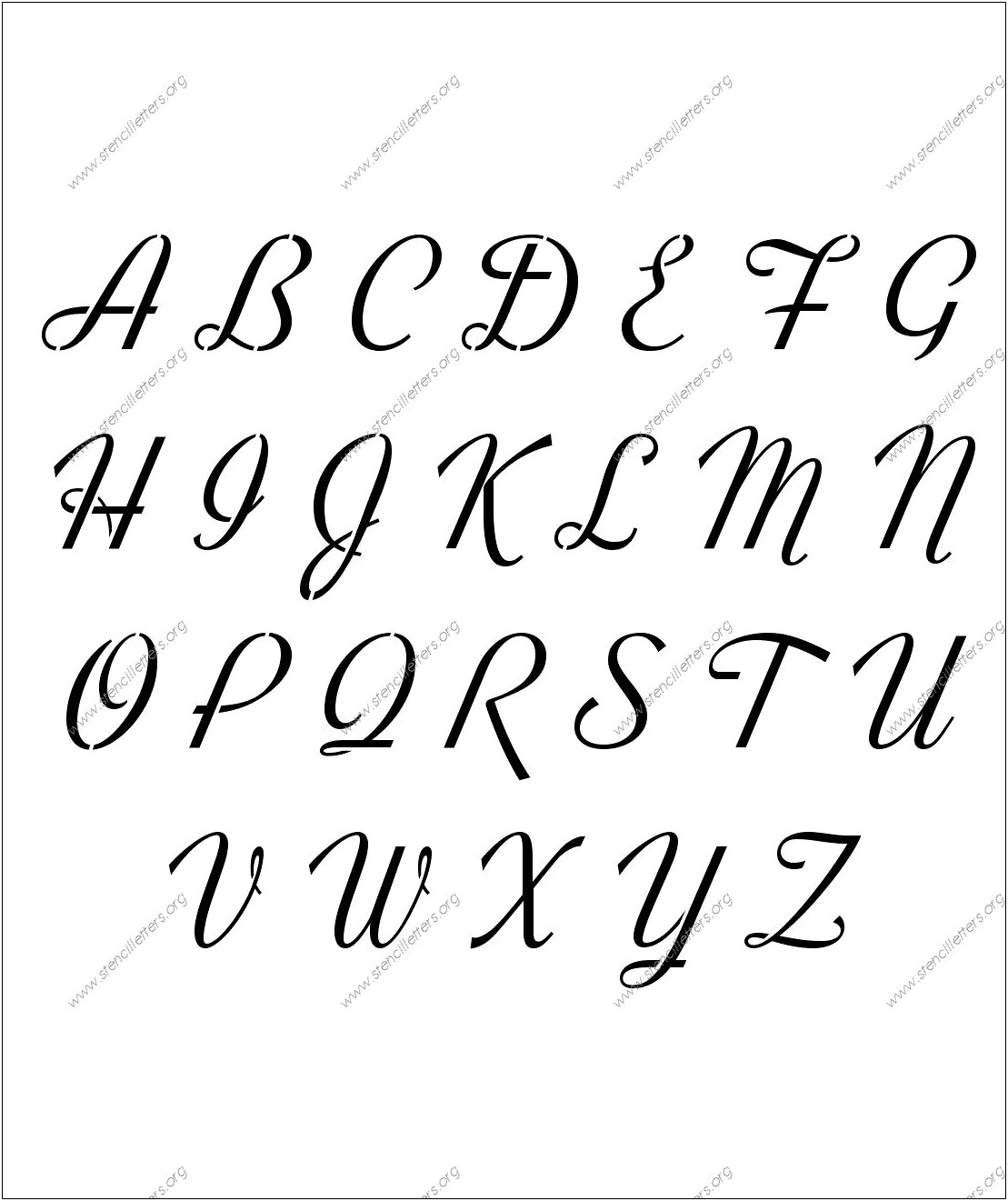 Template For The Cursive Lowercase Letter A