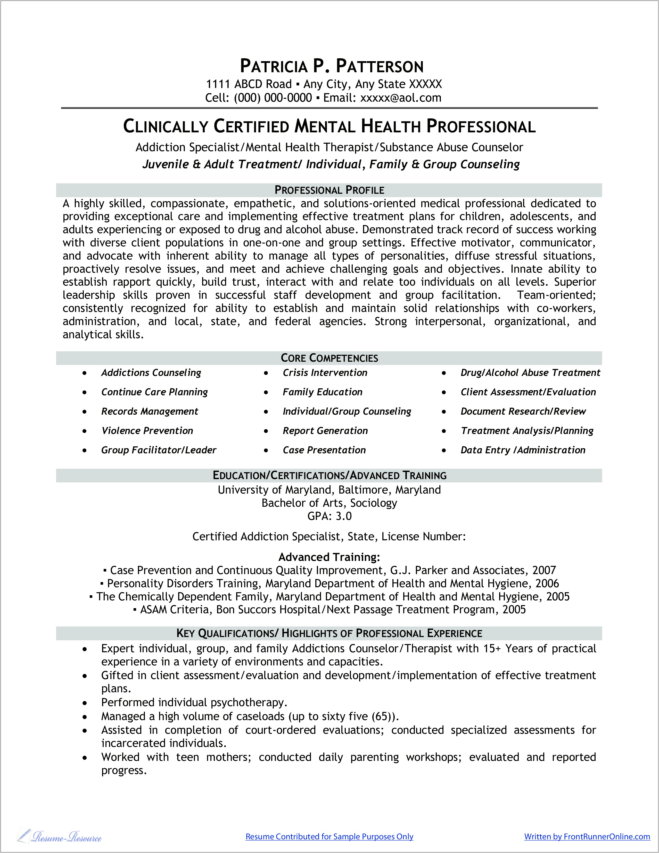 Template For Treatment Plan For Substance Abuse