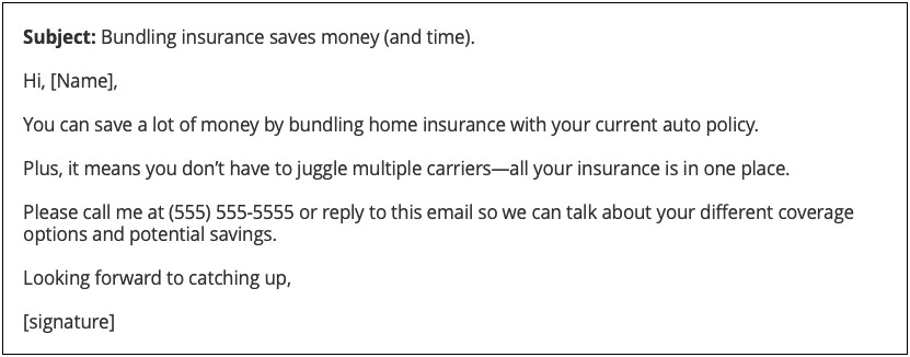 Template Home And Auto Insurance Sales Letter