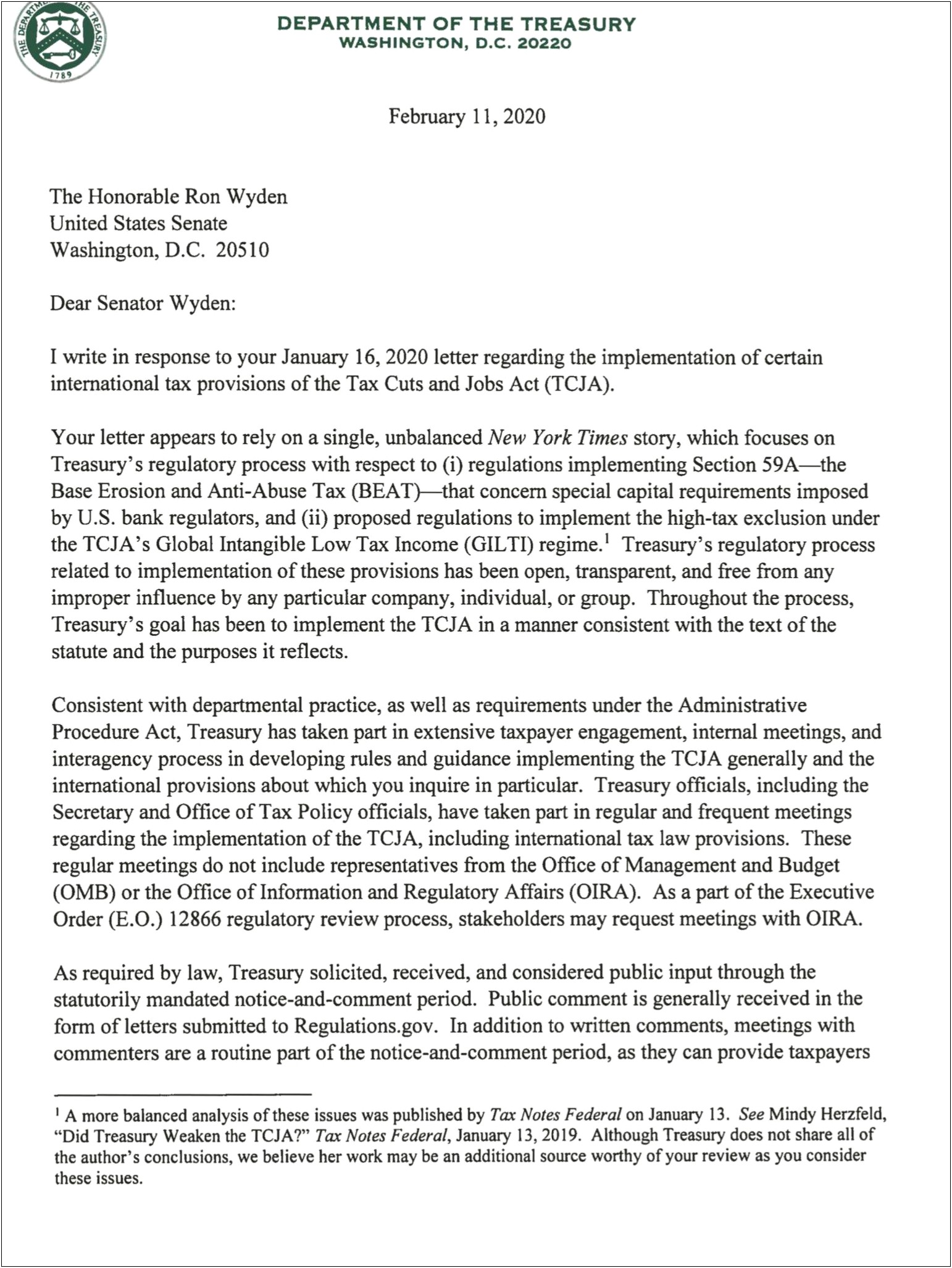 Template Letter Against Tax Cuts And Jobs Act