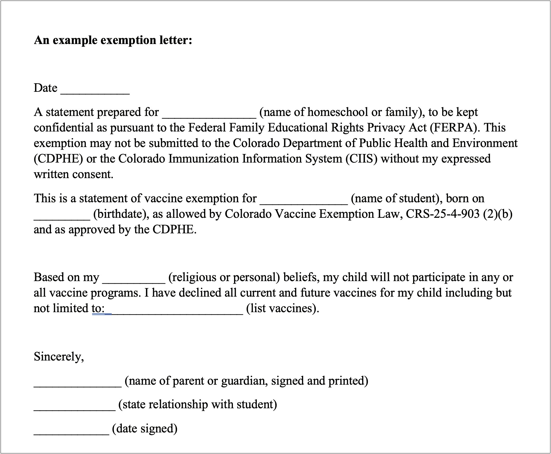 Template Letter Child Immunization Needed For Enrollment